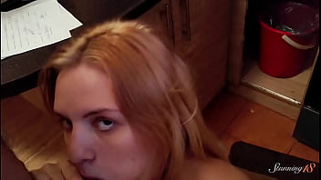 Blonde teen dianelis is learning how to lick meats