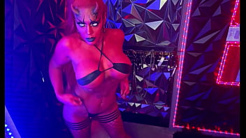 Busty red devil seduction