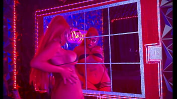 Busty red devil seduction