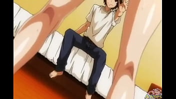 Hentai guy harem with three hot girls