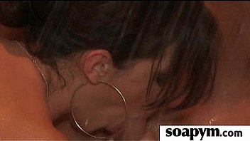 Soapy massage end with a big cumshot 11