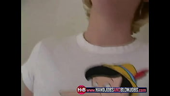 Big tit blonde suckis a large cock