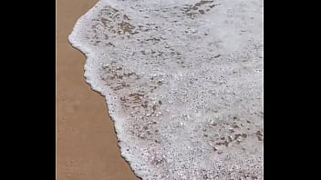 Peeing bikini public beach