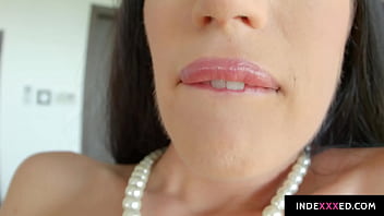 April blue in a messy creampie gonzo scene