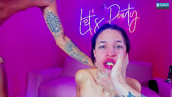 Extreme rough throat fucking for jazmin hard slapping full hardcore