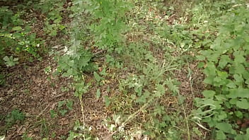 Caught a stranger doing yoga in the woods and gave her my hard cock