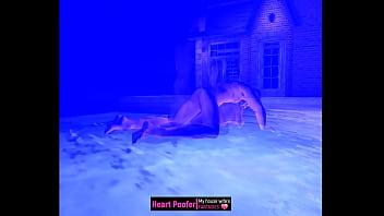 Encuentro nocturno en la piscina