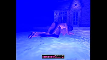 Encuentro nocturno en la piscina