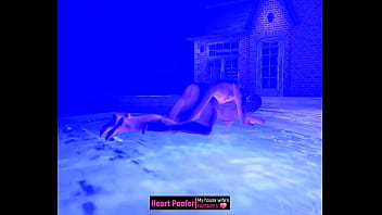 Encuentro nocturno en la piscina