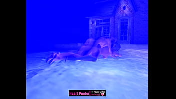 Encuentro nocturno en la piscina