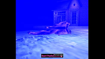 Encuentro nocturno en la piscina