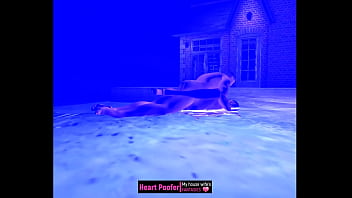 Encuentro nocturno en la piscina