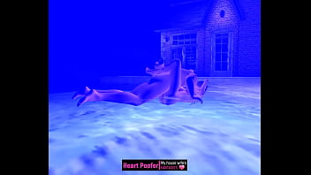 Encuentro nocturno en la piscina