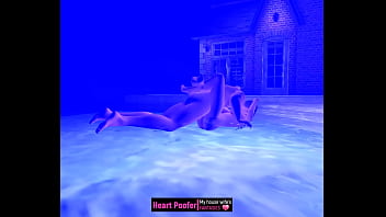 Encuentro nocturno en la piscina