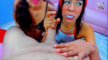 Teresa and megan super double blowjobs in pov