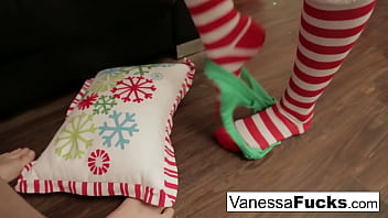 Hot blonde gets banged by santa