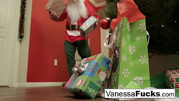 Hot blonde gets banged by santa