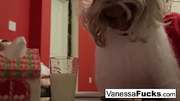 Hot blonde gets banged by santa