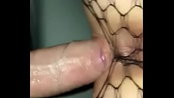 Gentle doggy style fuck and cum