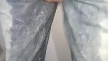 Pantalones orinados con pañal de tela y un dia orgasmico