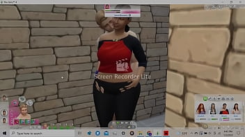 Latina with wide hips and big butt giving assjob to horny white boy