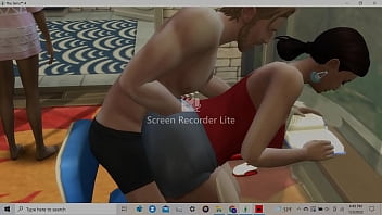 Latina with wide hips and big butt giving assjob to horny white boy Latina with wide hips and big butt giving assjob to horny white boy