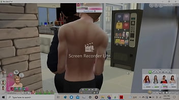 Latina with wide hips and big butt giving assjob to horny white boy