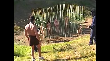 Kinky brunette slut jump on the hard dick by her twat in the cage Kinky brunette slut jump on the hard dick by her twat in the cage