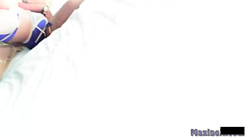 Maxine x scoops ludus adonis' jizz from her ass to taste it