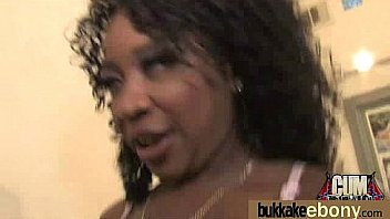 Busty black babe bubble bath group cocksuck 2