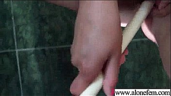 Wild girl use stuffs to put in her holes for climax clip 25