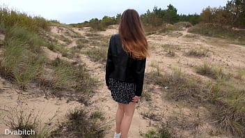 I went to the beach and seduced a guy so he fucked my mouth and filled my throat with his cum