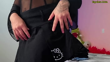 Trying on clothes i got