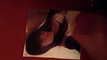 Tribute on teen black haired slut