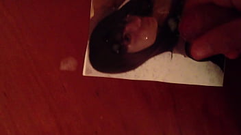 Tribute on teen black haired slut