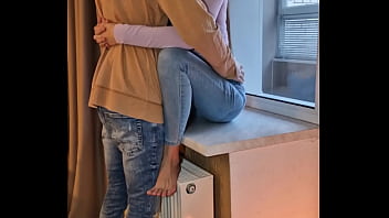 Fucked grustina nectaria on the windowsill