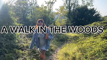 Home wrecker takes a walk in the woods and gets hard fuck with huge cumshot on tits