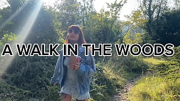 Home wrecker takes a walk in the woods and gets hard fuck with huge cumshot on tits