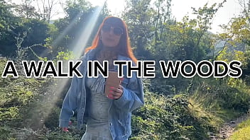 Home wrecker takes a walk in the woods and gets hard fuck with huge cumshot on tits