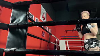 Kickboxing mood training alone