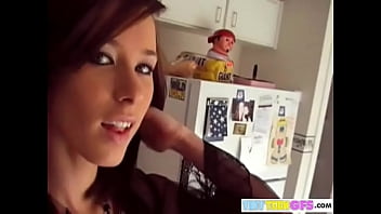Teenie skinny girl uses a sex toy