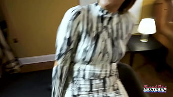 Lovely busty brunette kylie enjoys sucking a tasty sausage to get banged