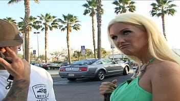 Blonde bombshell gets her tight twat pounded with cock