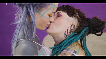 Ffm tattoo threesome with two alternative teens