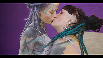 Ffm tattoo threesome with two alternative teens