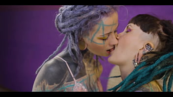 Ffm tattoo threesome with two alternative teens