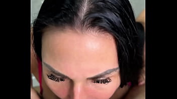 After a week without sex milf rides hard and swallows cum