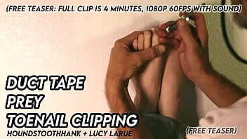 Duct tape prey toenail clipping