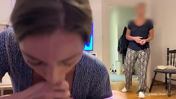 My stepmother came to home when i wasgiving a blowjob to my boyfriend we had a conversetion and she saw how i suck and he cum in my mouth anastasia ocean