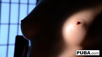 Blonde babe has some solo smoking fun